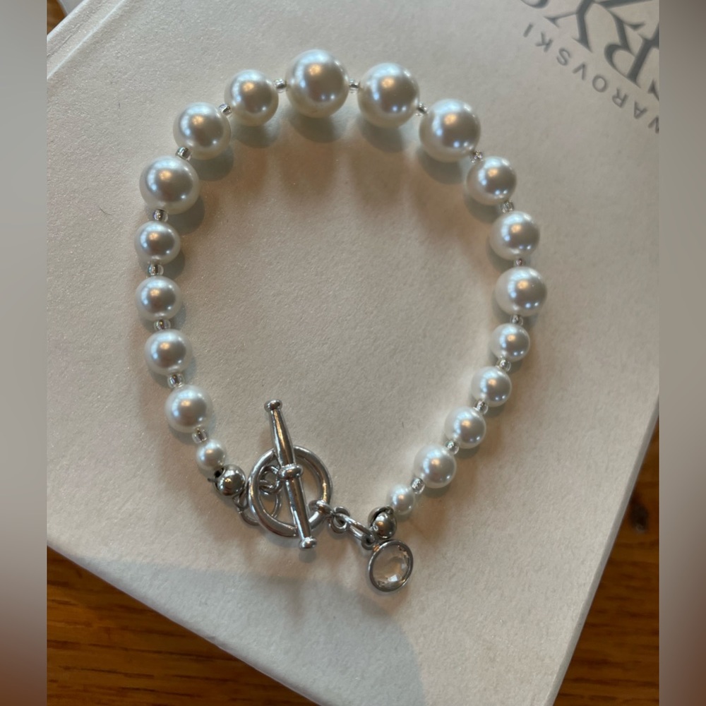 Imitation crystal pearl bracelet